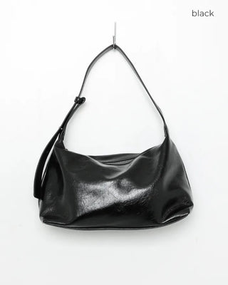 Eco-leather round shoulder bag