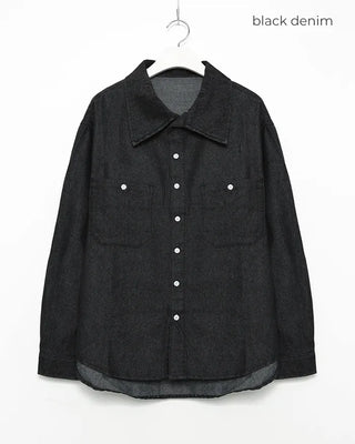 Double bust button pocket denim shirt