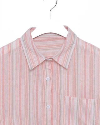 Striped Point Oversized Shirt