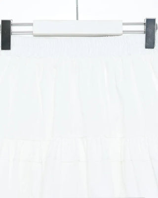 Elastic waist cantilever mini skirt