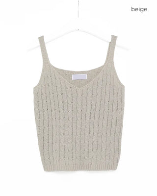 Cable knit bustier