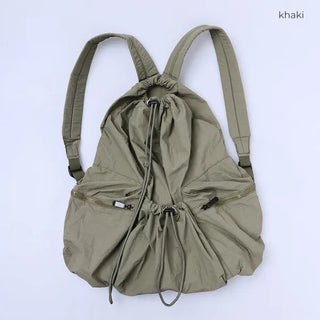Multi-pocket string backpack