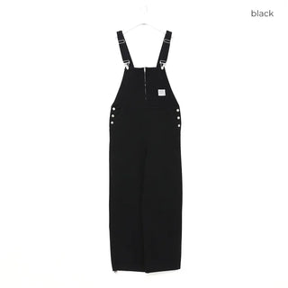 Front zip cotton overalls