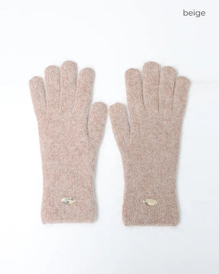 Angora colored gloves