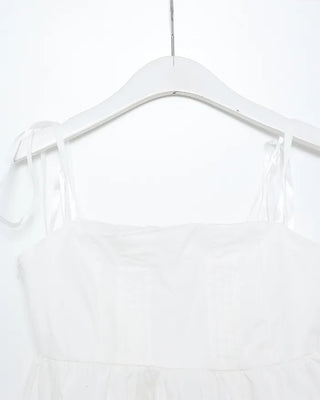 Cotton ribbon strap camisole