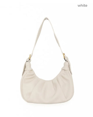 Shirring detail shoulder bag