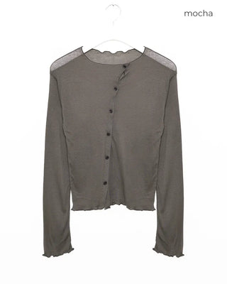Asymmetrical sheer cardigan