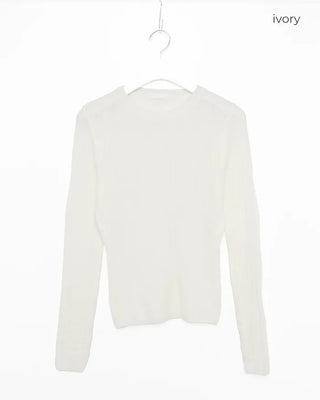 Wool Round Slim Knit