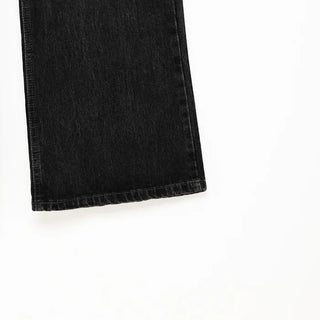 (Unisex) Vintage Black Flare Denim