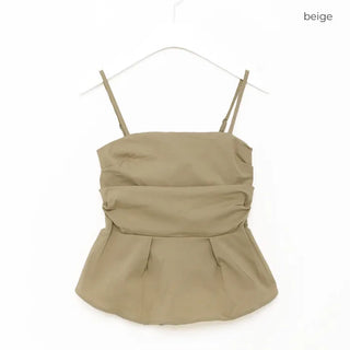 Drape Camisole Flare Peplum