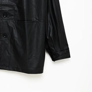 Faux Leather Oversized Jacket
