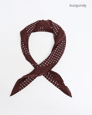 Pointed polka dot scarf