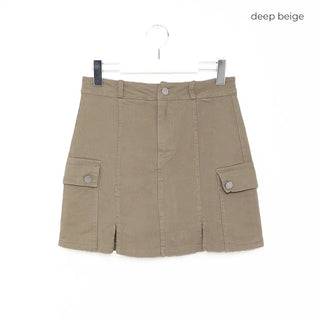 Colored cargo skirt
