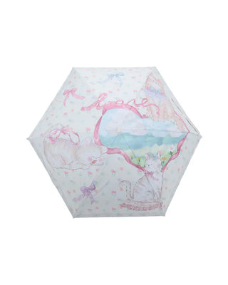 Lightweight parasol with cat print
