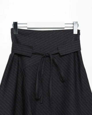 Striped midi skirt