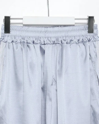 Lace satin Bermuda trunk pants