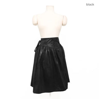 Suede wrap skirt