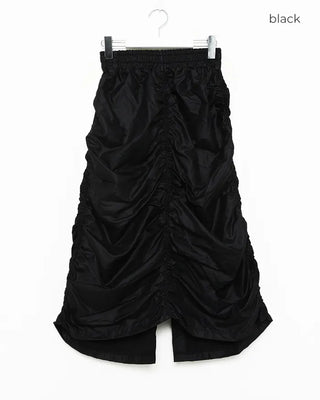 Banded Shirring Midi Skirt