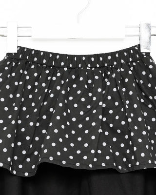 Polka Dot Skirt Layered Cotton Pants