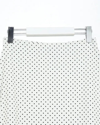 Satin polka dot midi skirt