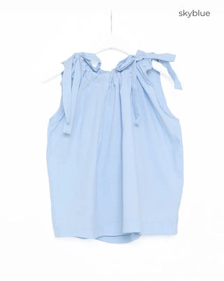 Neckline Ribbon Shoulder Blouse