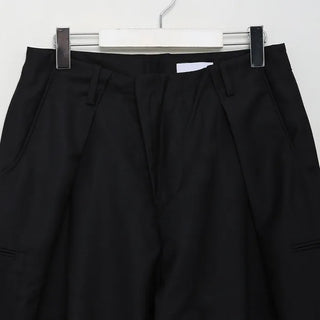 Pintuck wide slacks