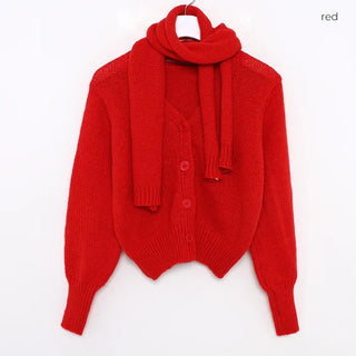 Scarf cardigan