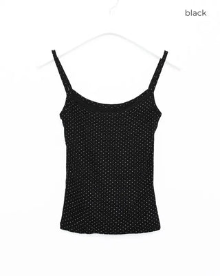Dot bust lace slim camisole