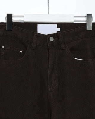 Cotton straight pants