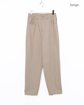 Balloon-fit pants with side pleats