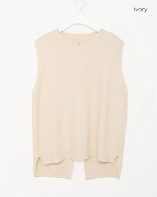 Back button detail knit vest
