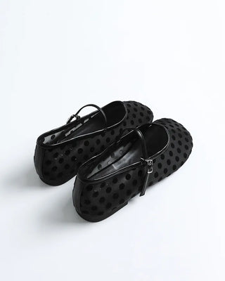 Rochelle Dot See-Through Flat Shoes