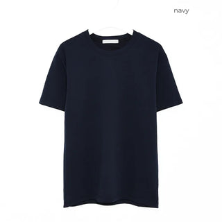 Casual plain short-sleeved T-shirt