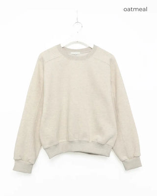 Saddle Shoulder Fleece Lined Sweatshirt