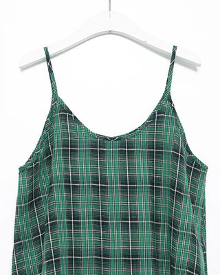 Black Gradient Check Camisole Dress