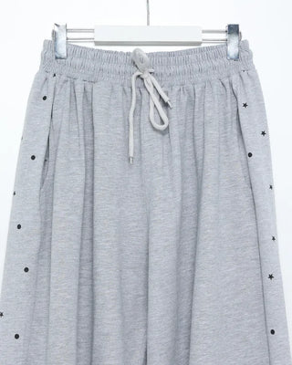 Side-dot wide sweatpants