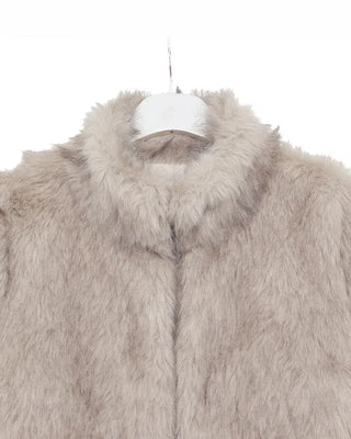 High-neck fur jacket