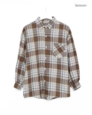 Loose-fit check shirt
