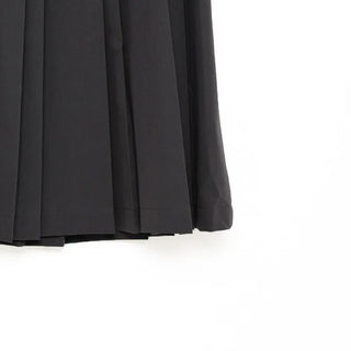 A-line wrinkled long skirt
