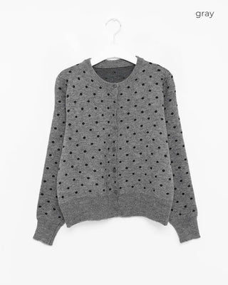 Polka Dot Round Cardigan