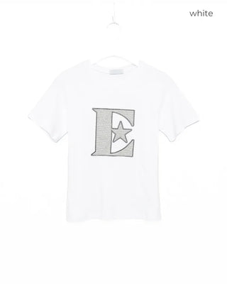 Ester Pattern Patch Half T-Shirt