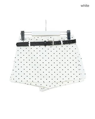 Polka dot mini skirt pants