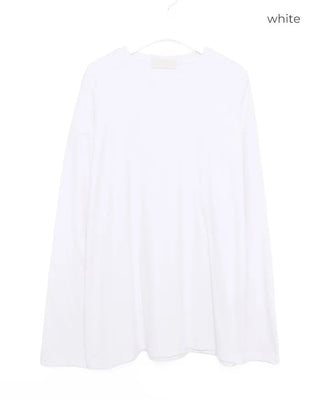 (Unisex) Simple Loose Long Sleeve Cut and Sewn