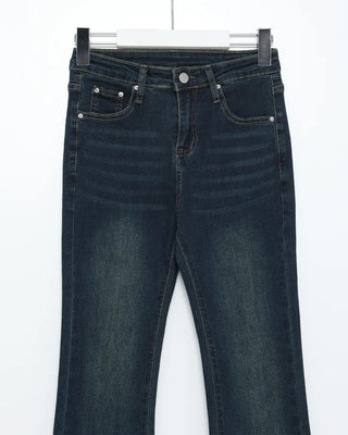 Gradient Wash High Waist Bootcut Denim Pants