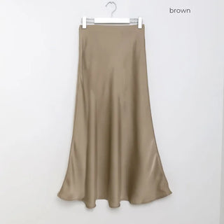 Satin long skirt