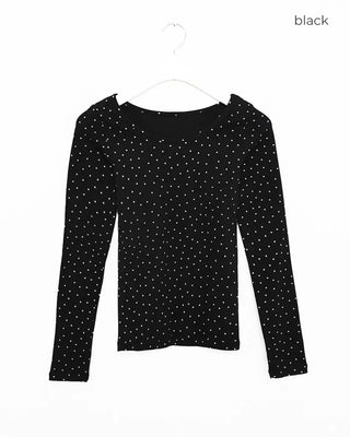 Mini Star Gel Neck Long T-Shirt