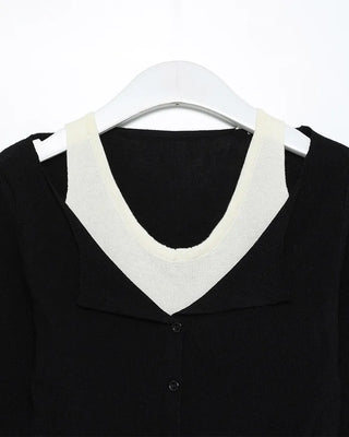 Sleeveless layered cardigan