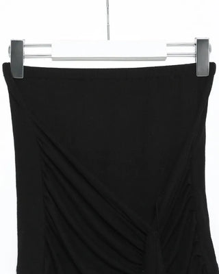 2-way gathered wrap slim mini skirt