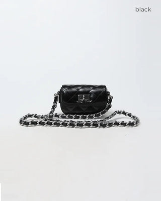 Quilted chain shoulder mini bag