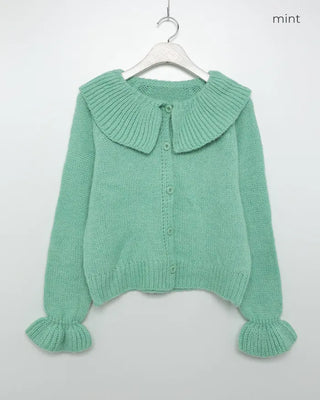 Frill collar cardigan